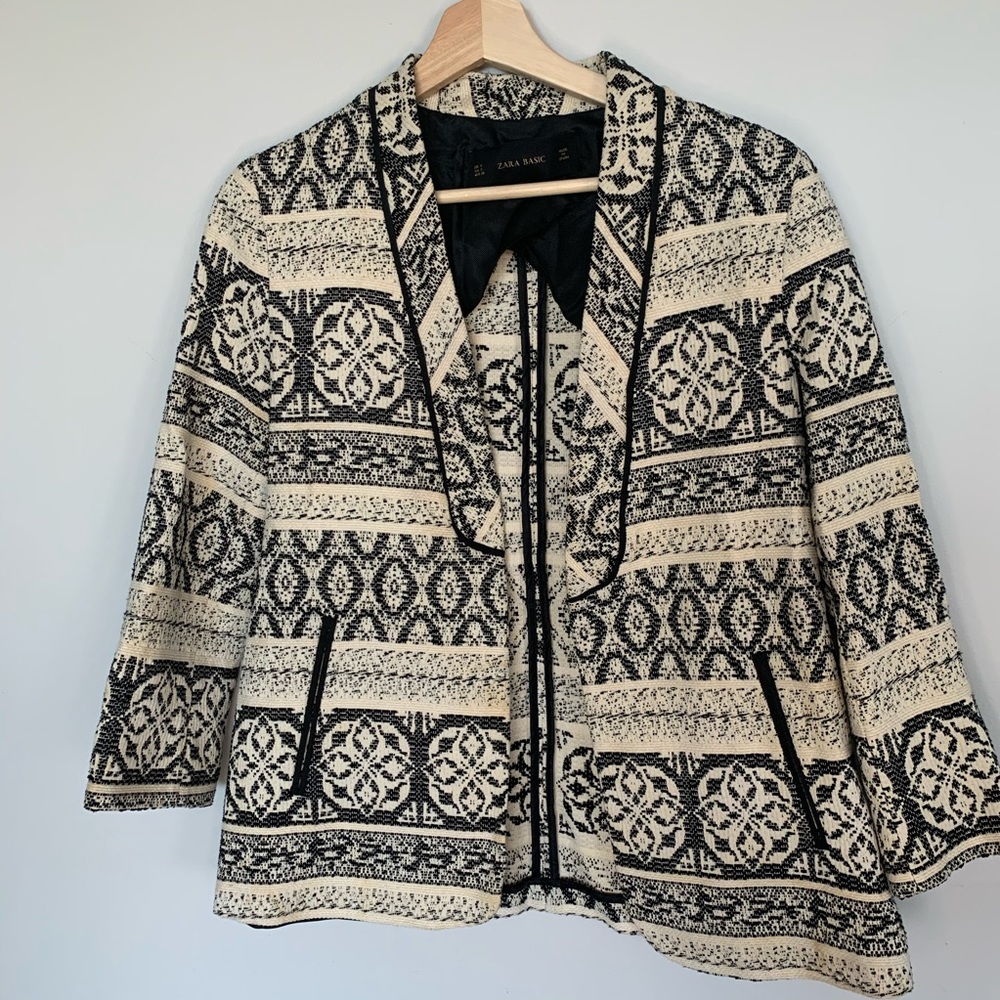 Zara jacquard blazer
